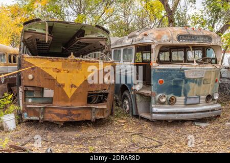 Liquidation eines Autoschrottplatzes in Albuquerque, New Mexico Stockfoto
