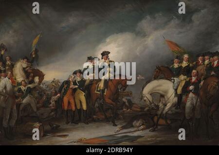 Künstler: John Trumbull, Amerikaner, 1756–1843, The Capture of the Hessian at Trenton, 26. Dezember 1776, Öl auf Leinwand, 20 1/8 × 30 in. (51.1 × 76.2 cm), dargestellt Trenton, New Jersey, amerikanisch, 18.–19. Jahrhundert, Gemälde Stockfoto