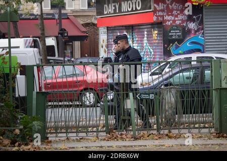 LE BATACLAN - PARIS AU LENDEMAIN DES ATTENTATS DU 13/11/2015 Foto von Nasser Berzane/ABACAPRESS.COM Stockfoto