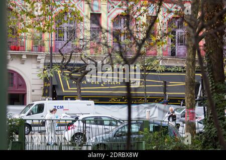 LE BATACLAN - PARIS AU LENDEMAIN DES ATTENTATS DU 13/11/2015 Foto von Nasser Berzane/ABACAPRESS.COM Stockfoto