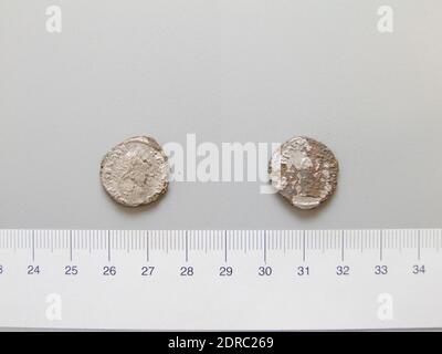 Herrscher: Severus Alexander, Kaiser von Rom, 208–235 n. Chr., regiert 222–35 n. Chr., Denar von Severus Alexander, Kaiser von Rom aus Unbekannt, ca. 231, Basis, 2.665 g, 5:00, 19.5 mm, plattiert, hergestellt im Römischen Reich, römisch, 3. Jahrhundert n. Chr., Numismatik Stockfoto
