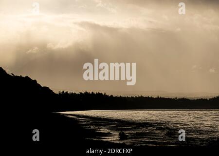 Dramatic Dungeness Spit National Wildlife Refuge, Dungeness, Washington State, Vereinigte Staaten von Amerika Stockfoto