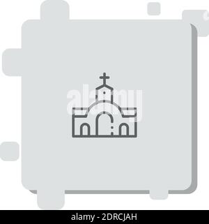 kirche Vektor-Symbol Moderne einfache Vektor-Illustration Stock Vektor