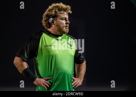 Galway, Irland. Dezember 2020. Finlay Bealham von Connacht während der Heineken Champions Cup Runde 2, Pool B Spiel zwischen Connacht Rugby und Bristol Bears auf dem Sportplatz in Galway, Irland am 20. Dezember 2020 (Foto von Andrew SURMA/ Quelle: SIPA USA/Alamy Live News Stockfoto