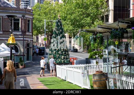 The Rocks historische Gegend von Sydney und Weihnachtsmärkte, Sydney, Australien Stockfoto