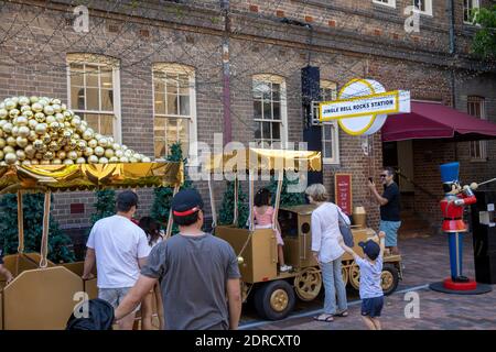 The Rocks historische Gegend von Sydney und Weihnachtsmärkte, Sydney, Australien Stockfoto