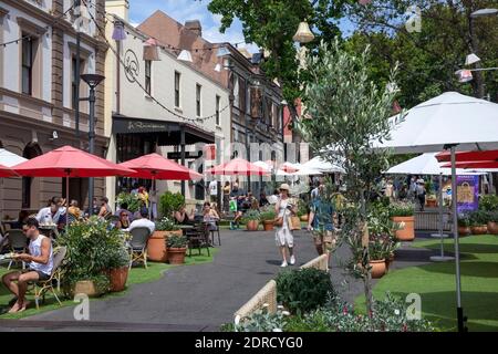 The Rocks historische Gegend von Sydney und Weihnachtsmärkte, Sydney, Australien Stockfoto
