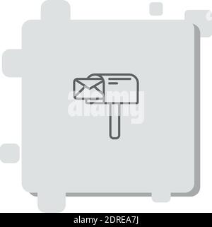 Postbox Vektor-Symbol Moderne einfache Vektor-Illustration Stock Vektor