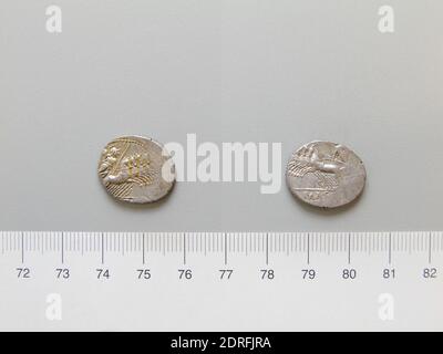 Münzstätte: Rom, Magistrat: C. Vibius Pansa, Denarius aus Rom, 90 v. Chr., Silber, 4 g, 5:00, 19 mm, Made in Rome, Italy, Roman, 1. Jahrhundert v. Chr., Numismatik Stockfoto