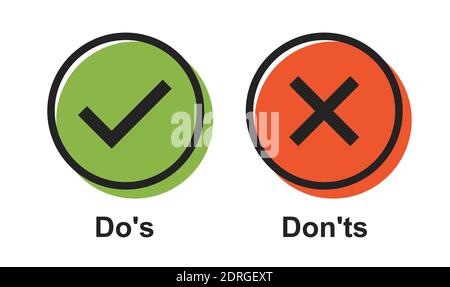 Speech Icon Vektor Blase wie DOS und Donts. Flach einfachen Trend modernen Logotyp Grafik-Design. Stock Vektor