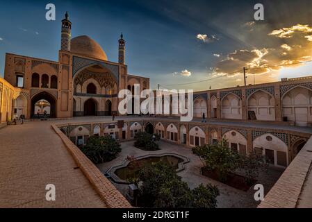 23. Oktober 2018. Agha Bozorg Moschee, Kashan, Iran Stockfoto