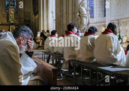 Lyon (Frankreich), 20. Dezember 2020. Erzbischof Olivier de Germay wurde diesen Sonntag offiziell zum Erzbischof der Diözese Lyon ernannt. Er ersetzt Archb Stockfoto