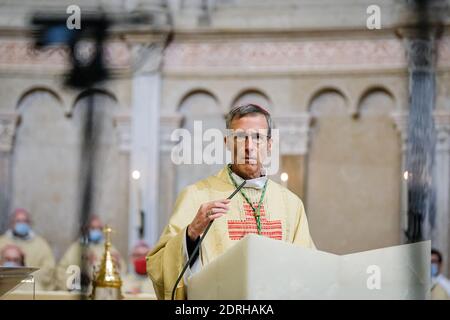 Lyon (Frankreich), 20. Dezember 2020. Erzbischof Olivier de Germay wurde diesen Sonntag offiziell zum Erzbischof der Diözese Lyon ernannt. Er ersetzt Archb Stockfoto