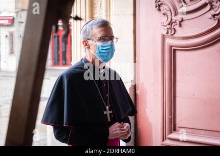 Lyon (Frankreich), 20. Dezember 2020. Erzbischof Olivier de Germay wurde diesen Sonntag offiziell zum Erzbischof der Diözese Lyon ernannt. Er ersetzt Archb Stockfoto