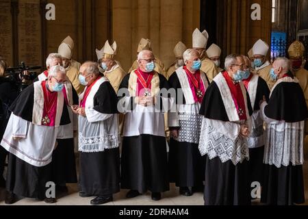 Lyon (Frankreich), 20. Dezember 2020. Erzbischof Olivier de Germay wurde diesen Sonntag offiziell zum Erzbischof der Diözese Lyon ernannt. Er ersetzt Archb Stockfoto