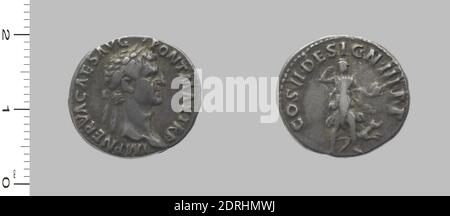 Herrscher: Nerva, Kaiser von Rom, 30–98 n. Chr., regiert 96–98, Münzstätte: Rom, Denar von Nerva, Kaiser von Rom aus Rom, 96, Silber, 3.42 g, 7:00, 17.5 mm, Made in Rome, Italy, Roman, 1. Jahrhundert, Numismatik Stockfoto