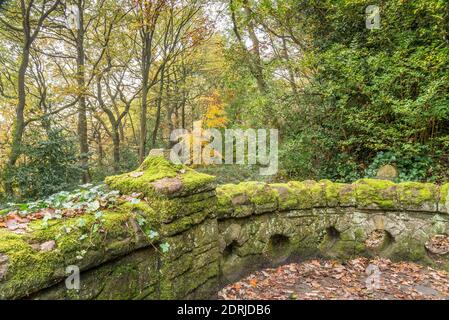 Der untere Eingang zum Beaumont Park, Park Road, Huddersfield, West Yorkshire, England, Großbritannien Stockfoto