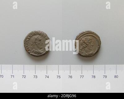 Herrscher: Maximinus I., Kaiser von Rom, ca. 173–238 n. Chr., regiert 235–38, Münzstätte: Alexandria, Tetradrachm von Maximinus I., Kaiser von Rom von Alexandria, 236–37, Billon, 12.78 g, 12:00, 22 mm, hergestellt in Alexandria, Ägypten, römisch, 3. Jahrhundert n. Chr., Numismatik Stockfoto