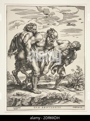 Künstler: Christoffel Jegher, Flämisch, getauft 1596–1652/53, nach: Peter Paul Rubens, Flämisch, 1577–1640, der Marsch des Silenus, ca. 1632–36, Holzschnitt, (Blatt zugeschnitten) Bild: 44.2 × 33.4 cm (17 3/8 × 13 1/8 in.), Made in Flandern, Flämisch, 17. Jahrhundert, Arbeiten auf Papier - Drucke Stockfoto