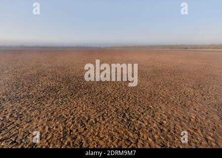 Laguna Ratosa Naturschutzgebiet in Zeiten der Trockenheit in Antequera, Malaga. Andalusien, Spanien Stockfoto