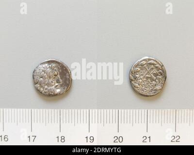 Münzstätte: Achaean League, Münze von Elis, 191–146 v. Chr., Silber, 2.43 g, 3:00, 13.7 mm, hergestellt in Achaea, Griechisch, 2. Jahrhundert v. Chr., Numismatik Stockfoto