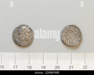 Münzstätte: Achaean League, Münze von Elis, 191–146 v. Chr., Silber, 2.36 g, 6:00, 15.9 mm, hergestellt in Achaea, Griechisch, 2. Jahrhundert v. Chr., Numismatik Stockfoto