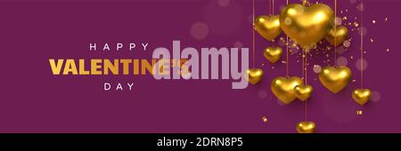 Banner zum Valentinstag. Stock Vektor