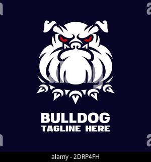 Modernes Hund Bulldog Maskottchen Logo Stock Vektor