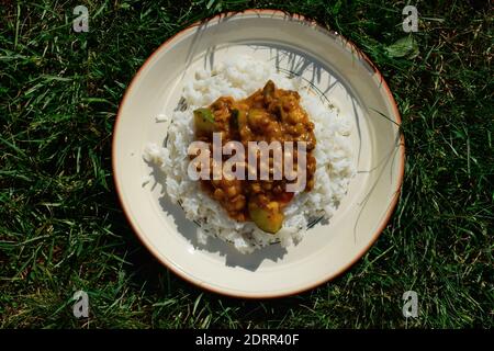 Hausgemachtes Veganes Curry Stockfoto