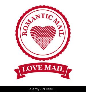 Love Mail Icon Happy Valentine day Heart with Love. Symbol für E-Mail-Design-Vektor isoliert Stock Vektor