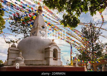 Stupa in der Nähe von Swayambhu, Kathmandu, Nepal Stockfoto