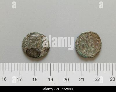 Minze: Nicopolis ad Istrum, Hemiassarion from Nicopolis, 218–22, Kupfer, 2.51 g, 7:00, 17.8 mm, hergestellt in Nicopolis ad Istrum, Moesia inferior, Roman, 3. Jahrhundert, Numismatik Stockfoto