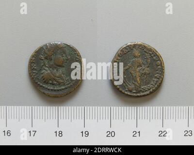 Minze: Nicopolis ad Istrum, Hemiassarion from Nicopolis, 218–22, Kupfer, 5.81 g, 6:00, 21.3 mm, hergestellt in Nicopolis ad Istrum, Moesia inferior, Roman, 3. Jahrhundert, Numismatik Stockfoto