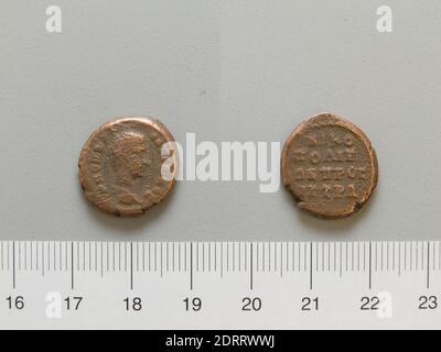 Minze: Nicopolis ad Istrum, Hemiassarion from Nicopolis, 218–22, Kupfer, 3.98 g, 11:00, 18.0 mm, hergestellt in Nicopolis ad Istrum, Moesia inferior, Roman, 3. Jahrhundert, Numismatik Stockfoto