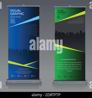 Roll up Banner Stand Hintergrund schöne abstrakte Hintergrundfarbe Stock Vektor