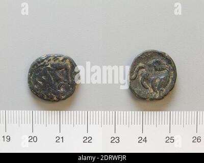 Münzstätte: Pergamon, Münze von Unbekannt aus Pergamon, ca. 200–133 v. Chr., Kupfer, 7.79 g, 19.1 mm, hergestellt in Pergamon, Mysia, Griechisch, 2. Jahrhundert v. Chr., Numismatik Stockfoto