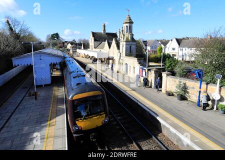 C2C 170937 in Stamford Station, Stamford, Lincolnshire County, England, Großbritannien Stockfoto