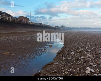 Winter Blick auf den Strand in Bridlington ein beliebtes Meer Resort in East Riding of Yorkshire England UK/ Stockfoto