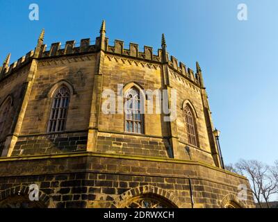 Das gotische Shire Hall Gebäude im Lancaster Castle in Die Stadt Lancaster Lancashire England Großbritannien Stockfoto