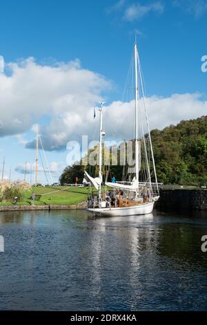 SY Pantagruel im Crinan-Becken Stockfoto