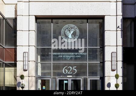 Eintritt zum United States Court of Appeals for Veterans Claims in Washington D.C. Stockfoto