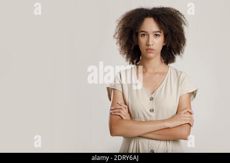 Groll und Aufregung, Emotionen und Mimik Stockfoto