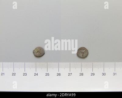 Münzstätte: Seleucia ad Tigrim, Münze von Seleucia ad Tigrim, 1. Jahrhundert, Kupfer, 0.33 g, 10.2 mm, hergestellt in Seleucia ad Tigrim, Mesopotamien, römisch, 1. Jahrhundert, Numismatik Stockfoto