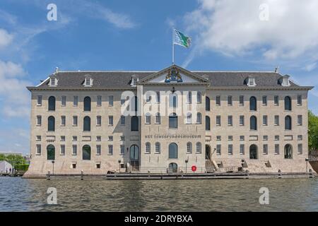 Amsterdam, Niederlande - 17. Mai 2018: National Maritime Museum Building in Amsterdam, Holland. Stockfoto