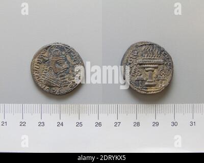 Herrscher: Ardashir iMINT: Persien, Tetradrachm von Ardashir I aus Persien, 226–41, Globe, 13.54 g, 9:00, 28.8 mm, Made in Uncertain, Persien, Persisch, 3. Jahrhundert n. Chr., Numismatik Stockfoto