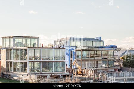 Bauarbeiten an der 2 West Water Street, Sag Harbor, NY Stockfoto