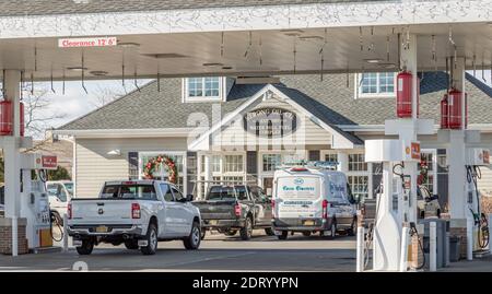 Stong Oil Gas Station in Water Mill, NY Stockfoto