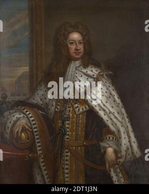 Künstler: Sir Godfrey Kneller, Brite, 1646–1723, Thema: George I., König von Großbritannien, Englisch, 1660–1727, König George I. von Großbritannien und Irland, Öl auf Leinwand, 127.3 × 103.5 cm (50 1/8 × 40 3/4 in.), nicht zu sehen, Britisch, 18. Jahrhundert, Gemälde Stockfoto