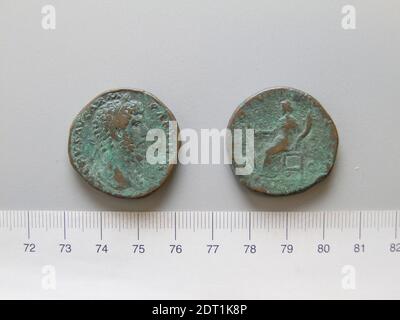 Herrscher: Lucius Verus, Kaiser von Rom, 130–169 n. Chr., regiert 161–69, Münzstätte: Rom, Sestertius von Lucius Verus, Mitkaiser von Rom, 168, Orichalcum, 24.29 g, 12:00, 30 mm, Made in Rome, Italy, Roman, 2. Jahrhundert, Numismatik Stockfoto