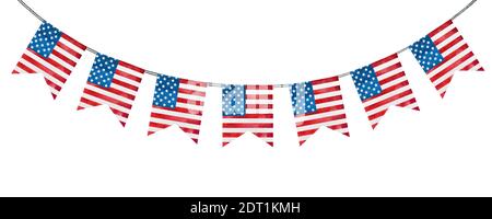 Schönes Muster mit den Farben der amerikanischen Flagge. Nahaufnahme, keine Personen, strukturierte Oberfläche. Herzlichen Glückwunsch an Familie, Verwandte, Freunde und colle Stock Vektor